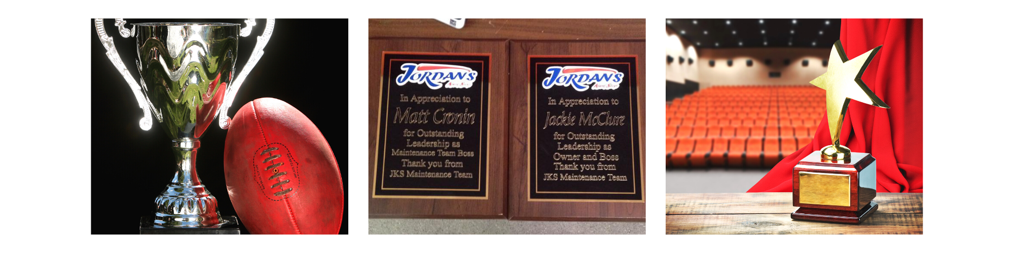 collage of trophies and plaques 